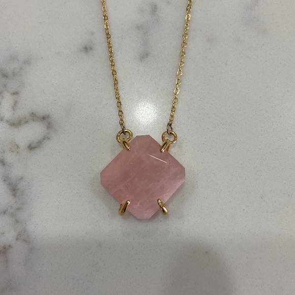 Gemstone Rose Quartz Della Necklace - Picture 1 of 7